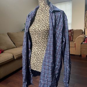 Blue Plaid Jos A. Bank flannel